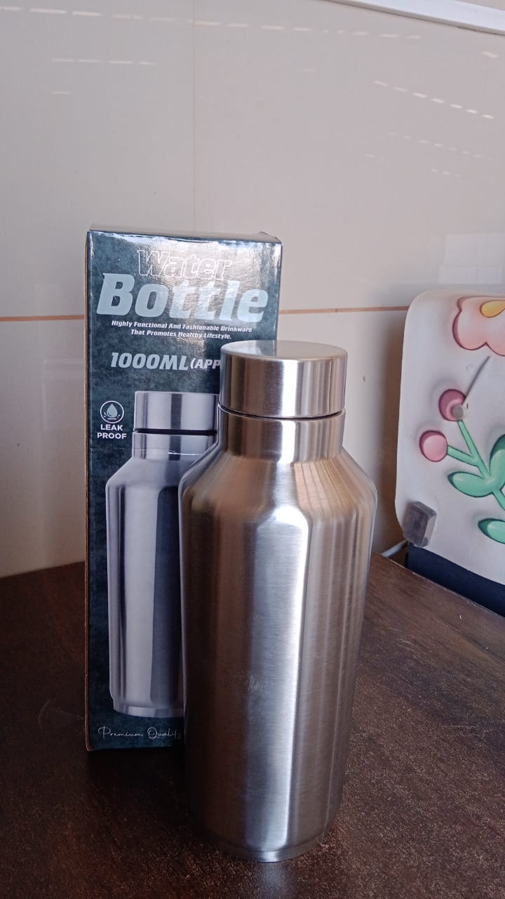 Stainless Steel Water Bottle (1000ML / 1 Pc / Steel) Stainless Steel Water Bottle (1000ML / 1 Pc / Steel)